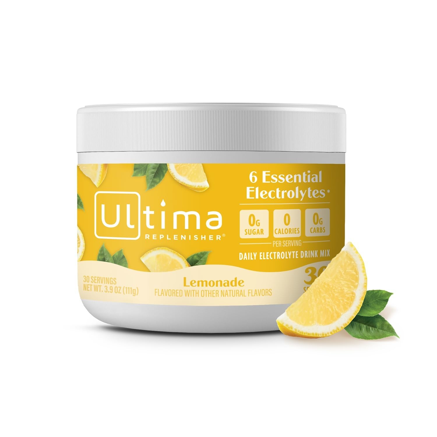 Plant-Based Lemonade Electrolytes – 30 Servings of Sugar-Free Hydration Powder