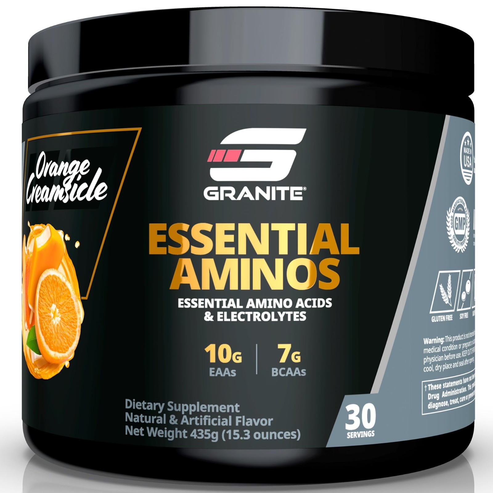 Amino Acids Powder for Muscle Recovery & Growth – 10g EAAs, 7g BCAAs, 448g