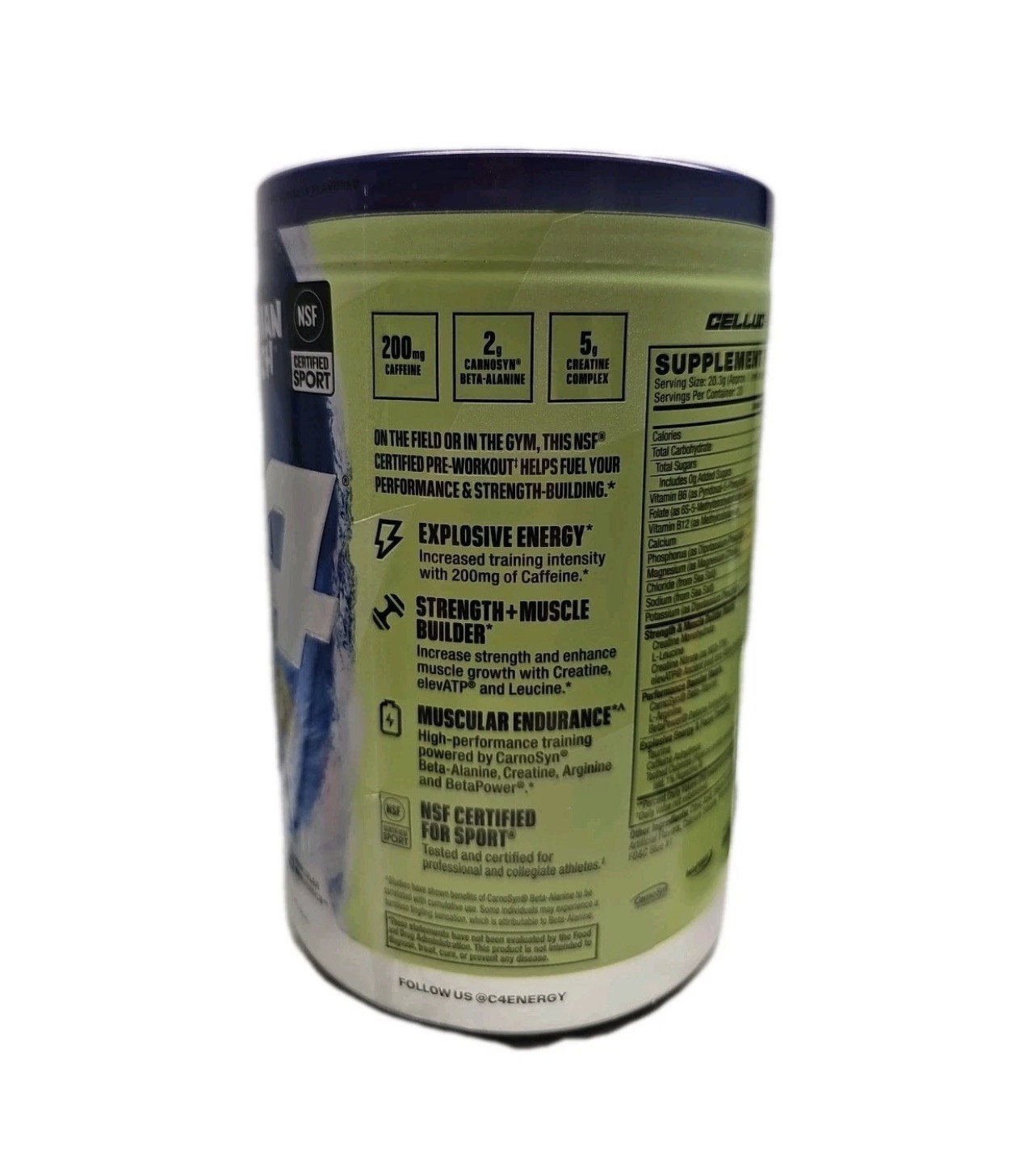 C4 Sport Strength, Pre-Workout, Hawaiian Punch®, Berry Blue Typhoon, 14.3 oz