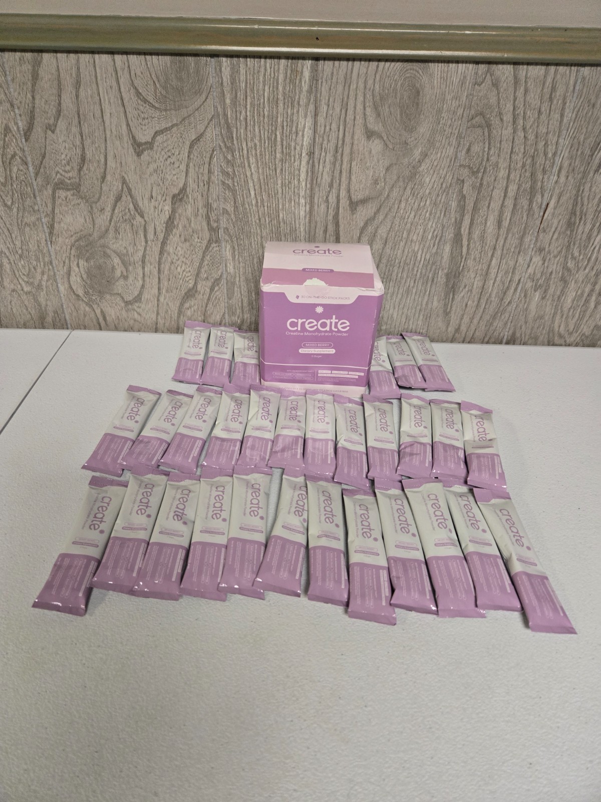 Create Creatine Monohydrate Powder Mixed Berry Dietary Supplement 30 sticks