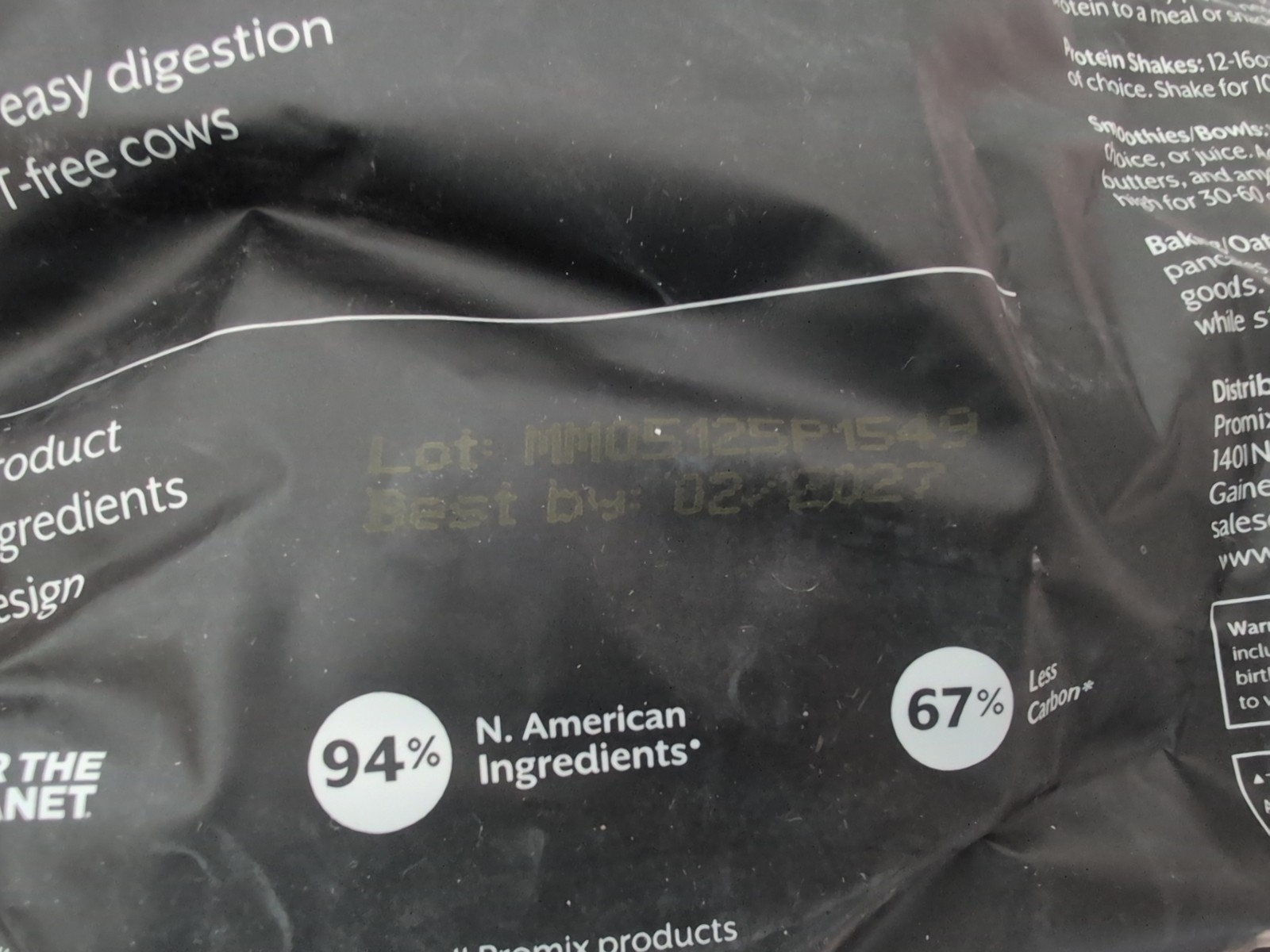 Promix Whey Potein Powder 12.5 Lbs Unflavored Plus Chocolate