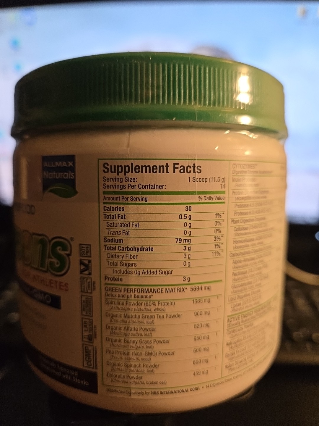 ALLMAX Nutrition – Cytogreens Super Greens Powder, Infused with Spirulina, Spina