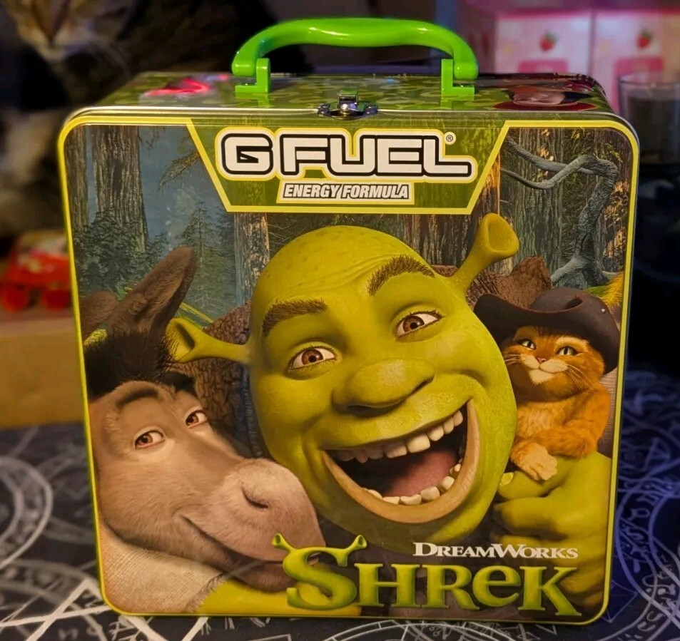 G FUEL Shrek Collector’s Box || Brand New w/ Sticker & 2 Tubs