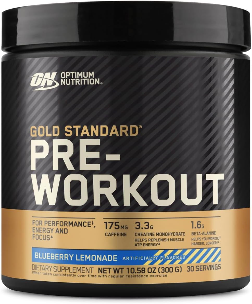 Gold Standard Pre-Workout with Creatine, Beta-Alanine, and Caffeine for Energy,