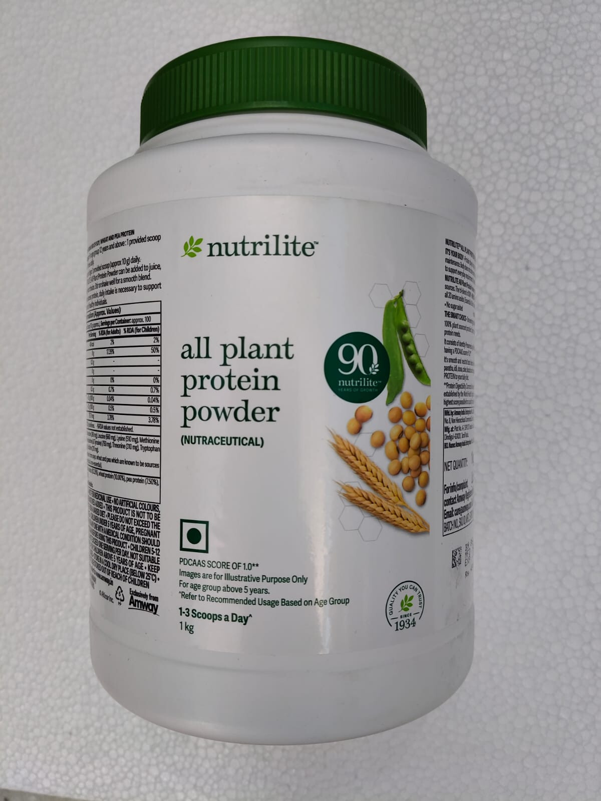 Amway Nutrilite All Plant Protein powder 1KG (Unflavored)
