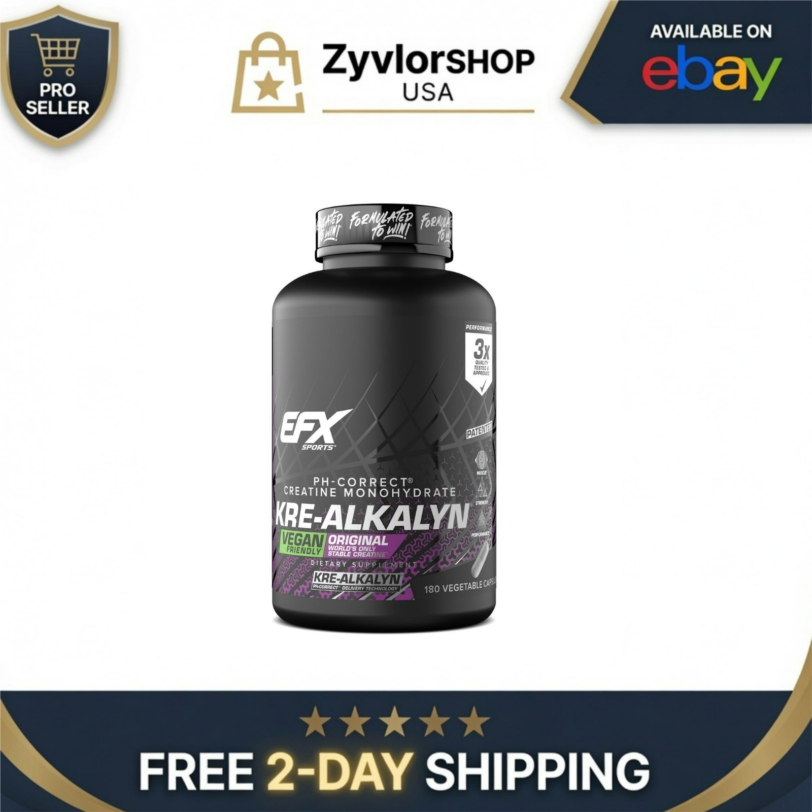 Kre-Alkalyn EFX Creatine Monohydrate Capsules | Vegan | Muscle Growth