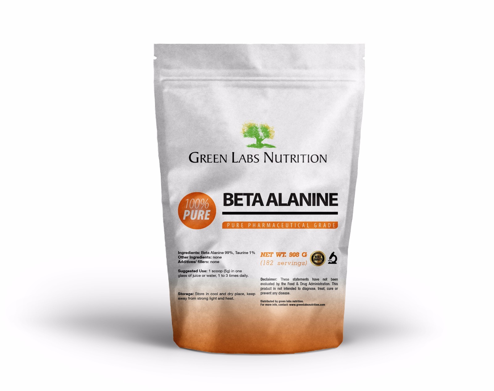 Beta Alanine Powder 908g Pre Workout Muscle Strenght and Fast Recovery