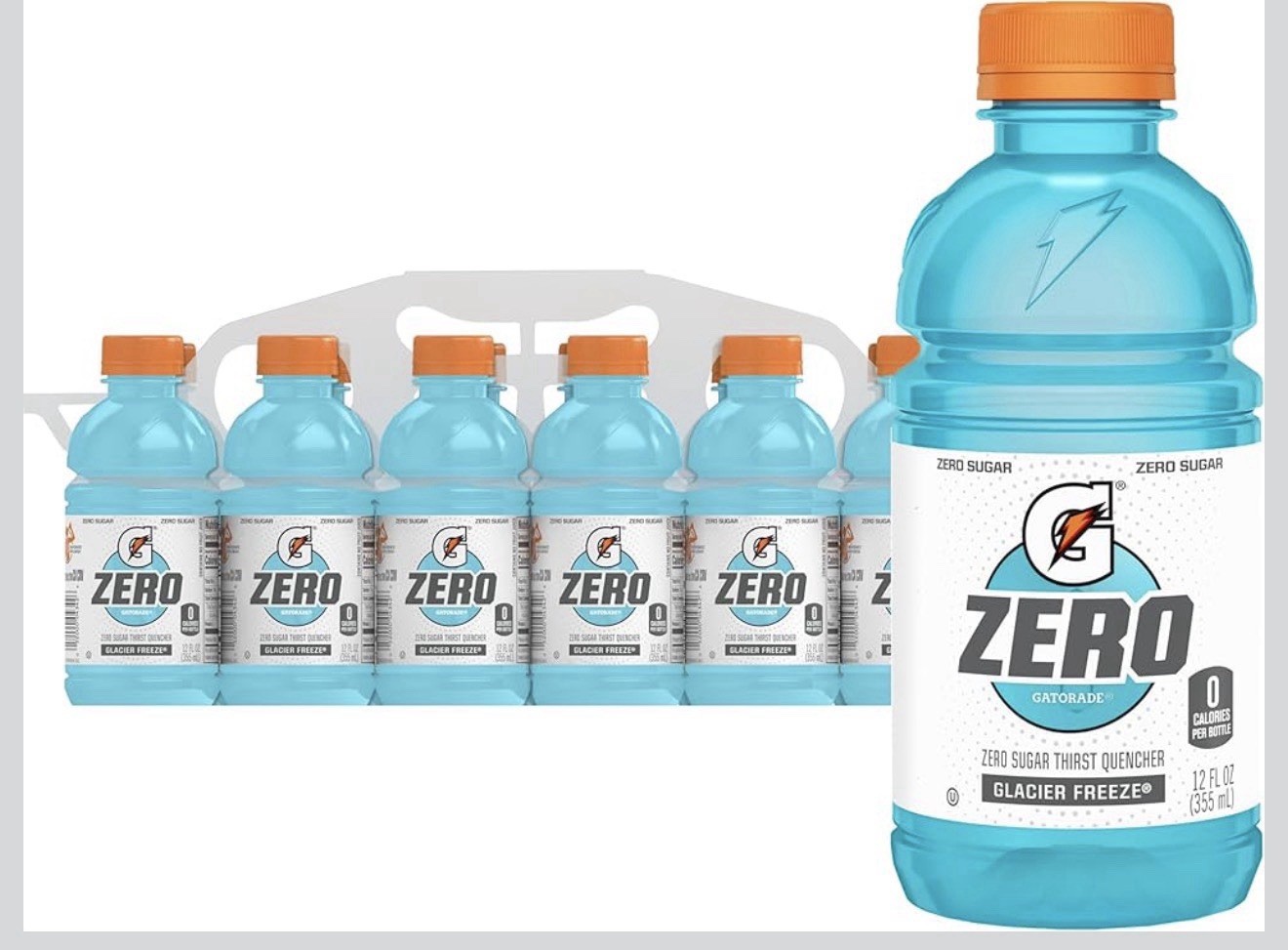 Gatorade Zero Sugar Glacier Freeze Electrolyte Drink, 12 fl oz, 12 Pack