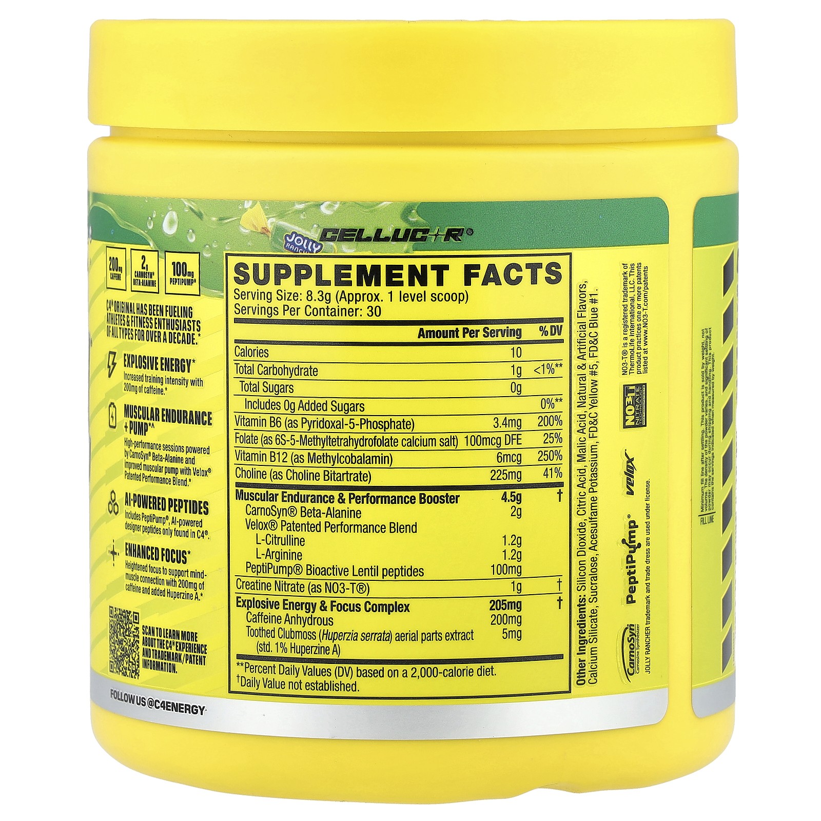 C4® Original, Pre-Workout, Jolly Rancher Green Apple, 8.8 oz (249 g)