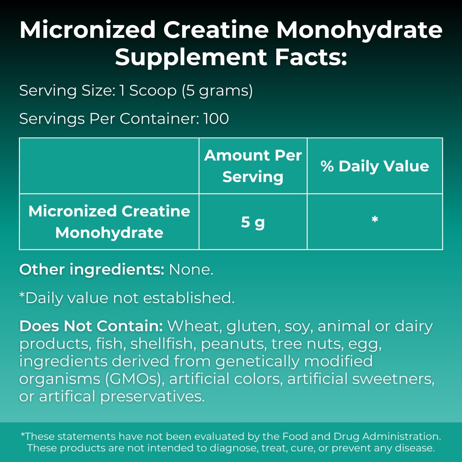 Micronized Creatine Powder for Muscle Performance, Lean Mass & Cognition – 100 S