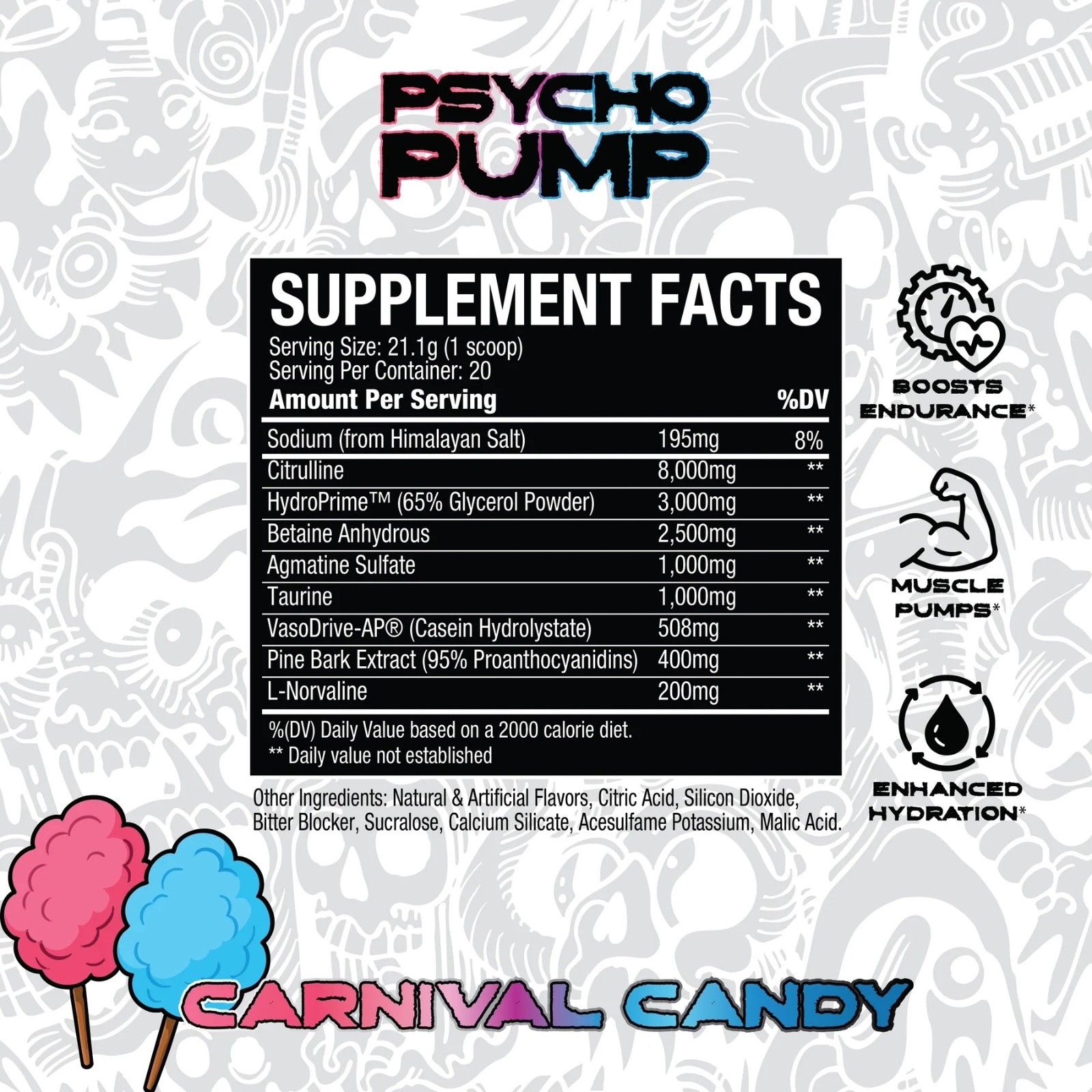 PSYCHO PUMP STIM FREE PRE-WORKOUT – CARNIVAL CANDY