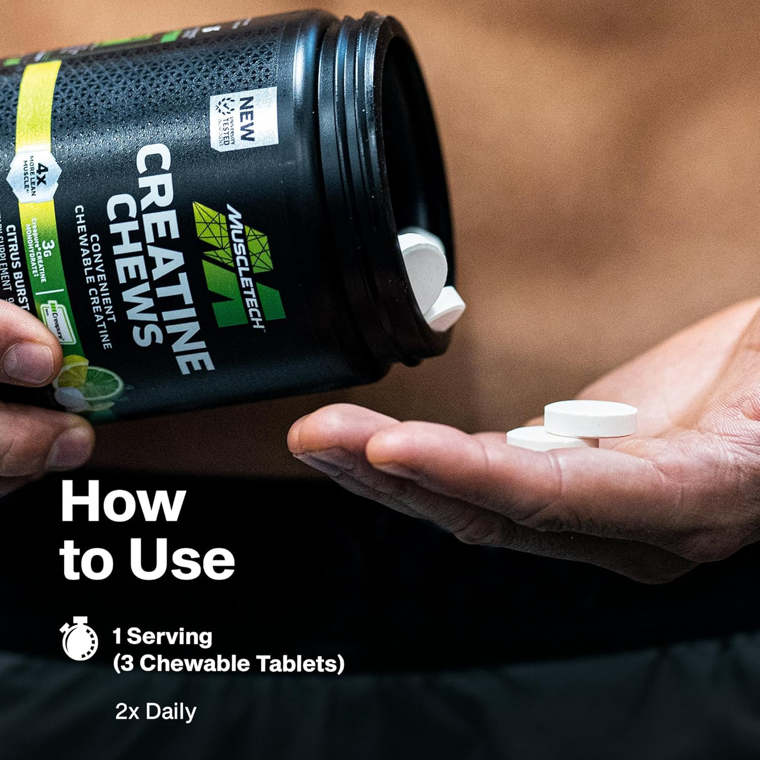 | Creatine Chews | Creapure Monohydrate Supplement for Muscle Recovery, Muscl…