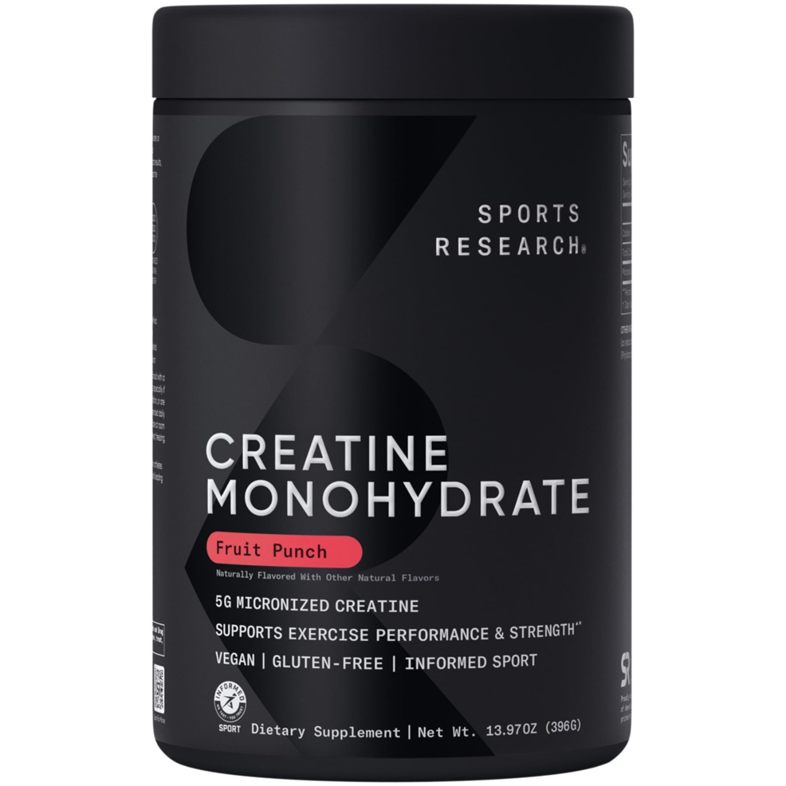 Creatine Monohydrate Powder 5g – Fruit Punch, 60 Servings | Gain Muscle, Boost S