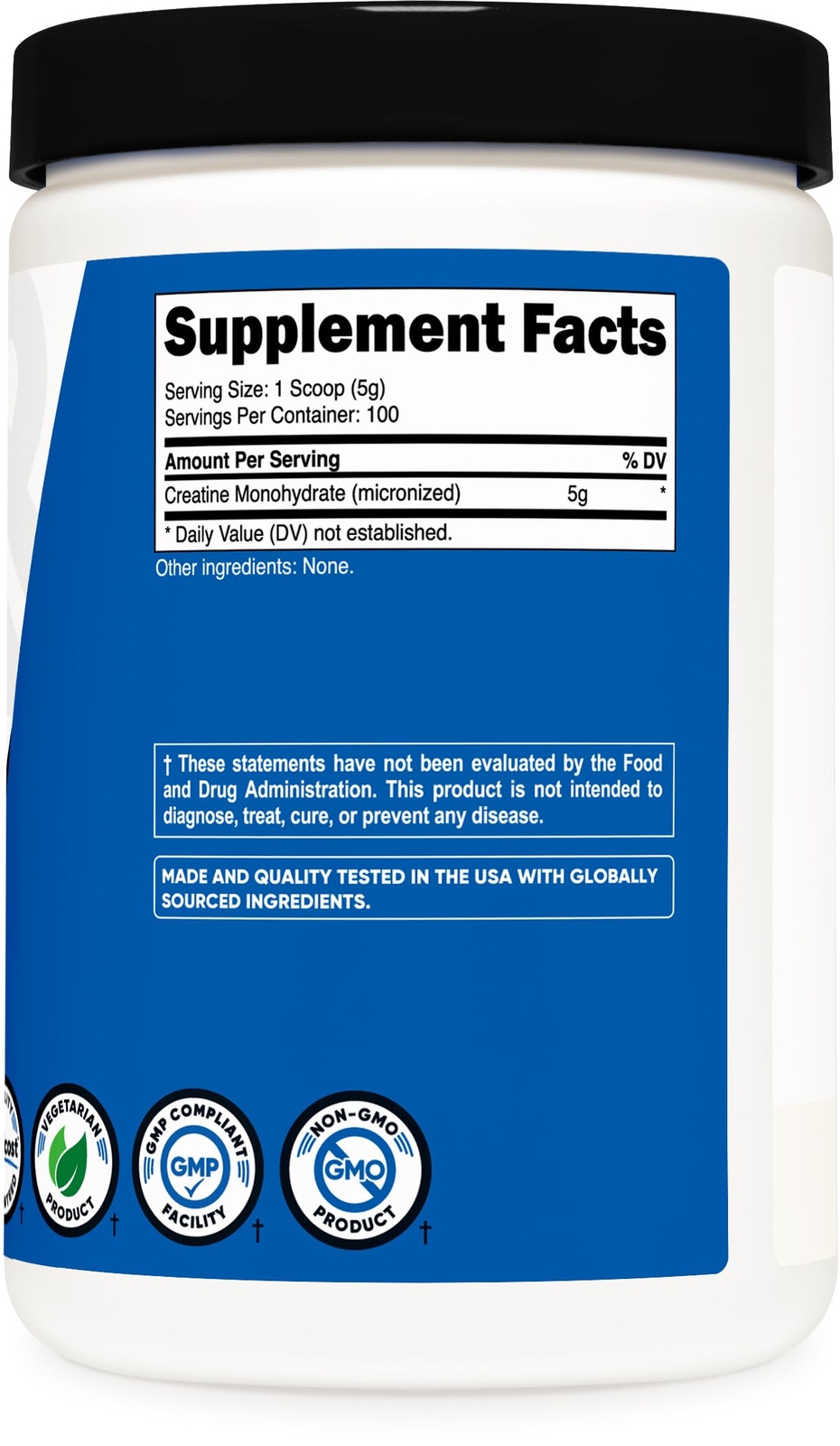 Nutricost Creatine Monohydrate Micronized Powder 500G 5000mg Per Serv 5g
