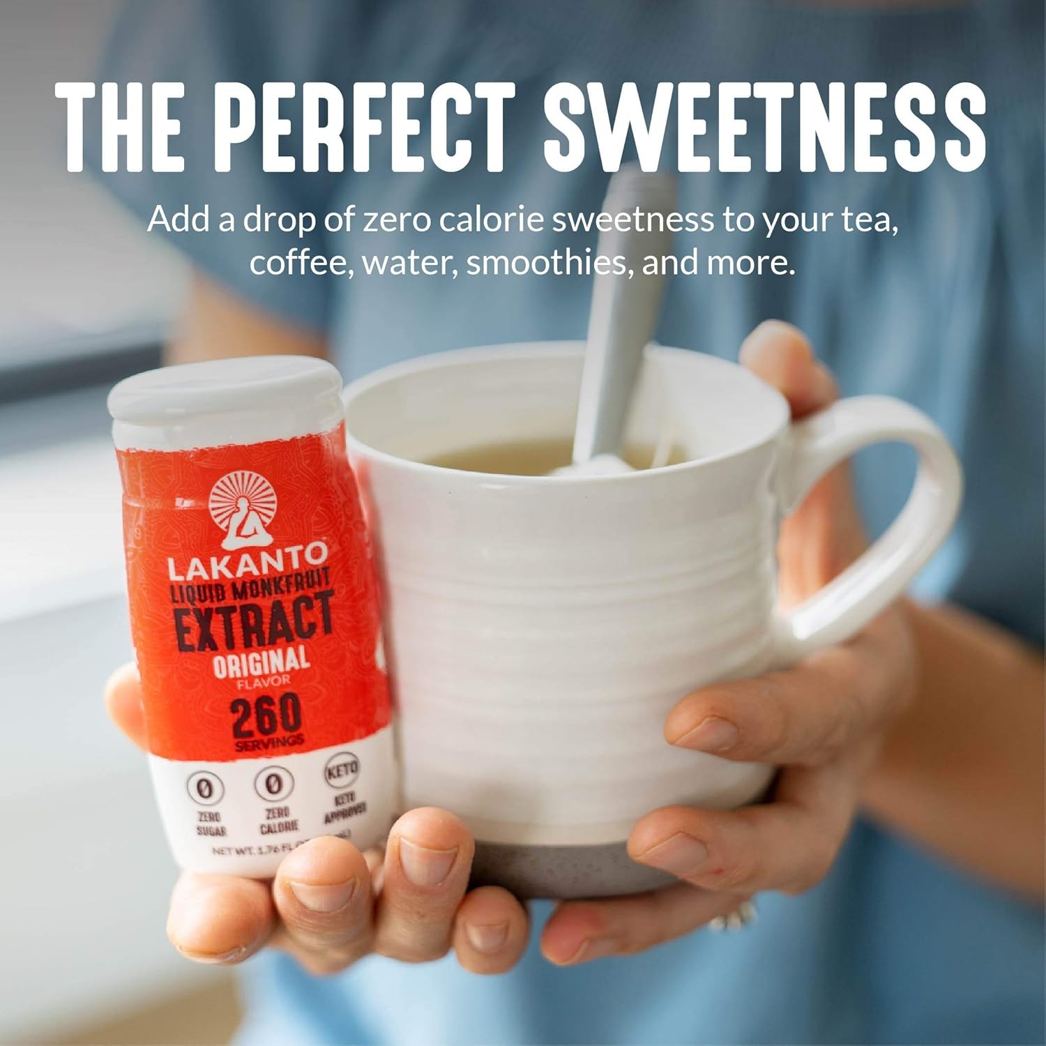 Lakanto Liquid Monk Fruit Extract Drops – Zero 1.76 Fl Oz (Pack of 6)