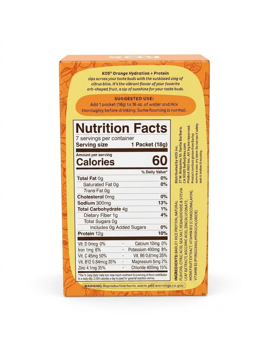 Kos Hydration Protein – Orange