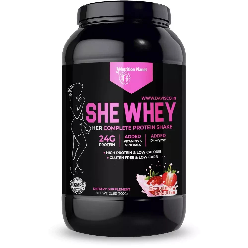 Nutrition Planet She Whey With Added Digezyme Strawberry Smoothie (2lb)