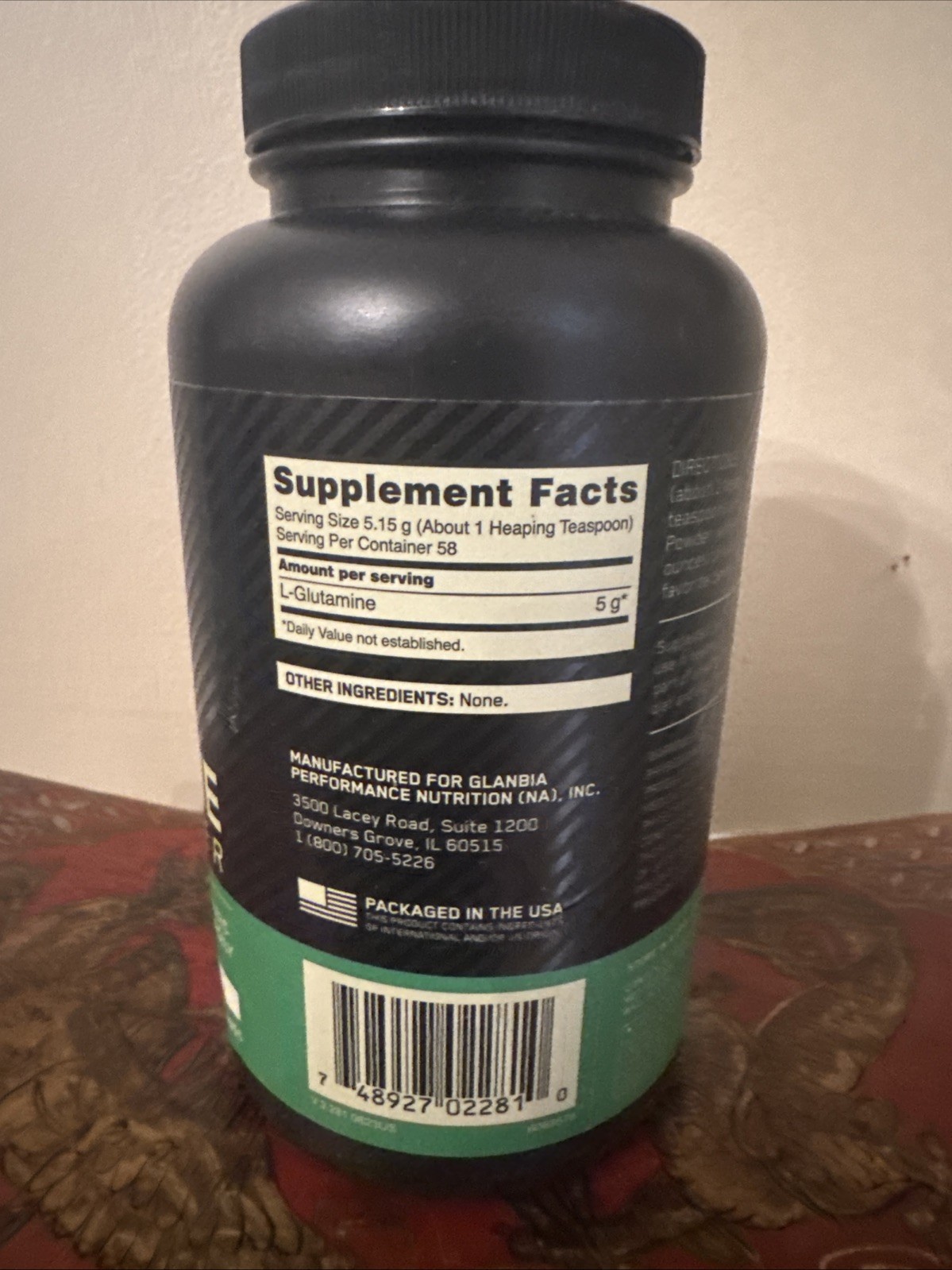 ON Nutrition Glutamine Powder, Unflavored, 10.58 oz (300 g)