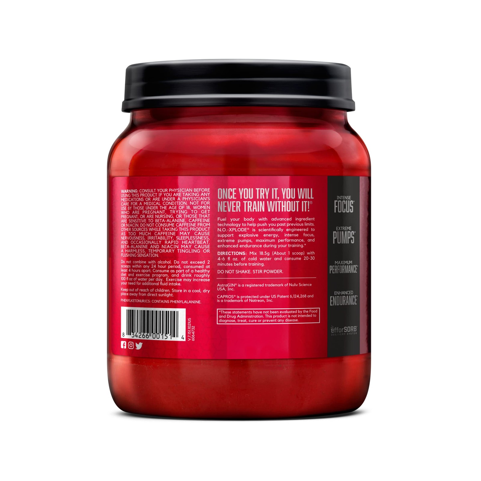 Bsn N.O.-Xplode Pre Workout Supplement Creatine Beta-Alanine And Energy Fruit
