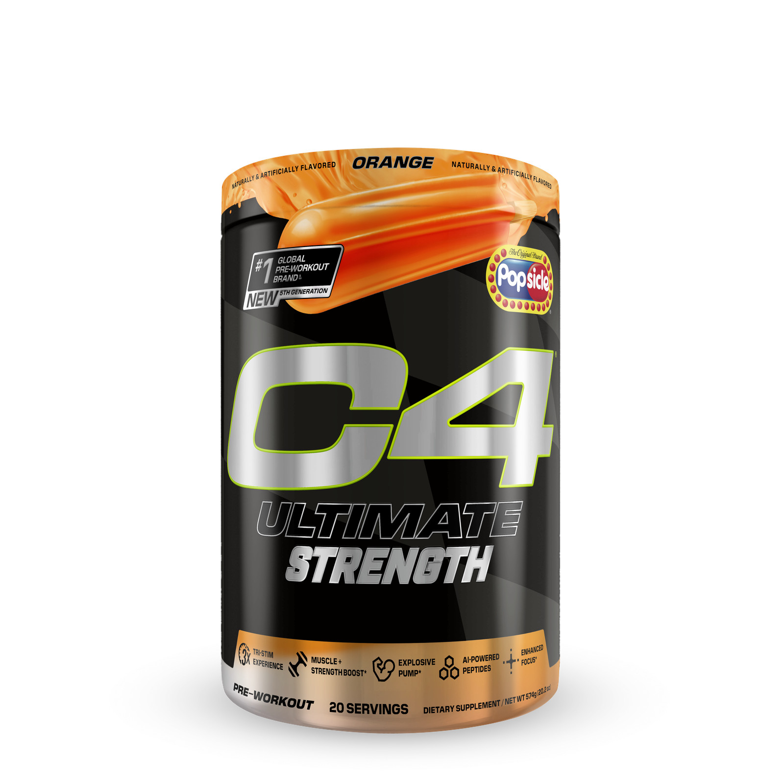 C4 Ultimate Strength Pre-Workout – Orange Popsicle (20 Servings)