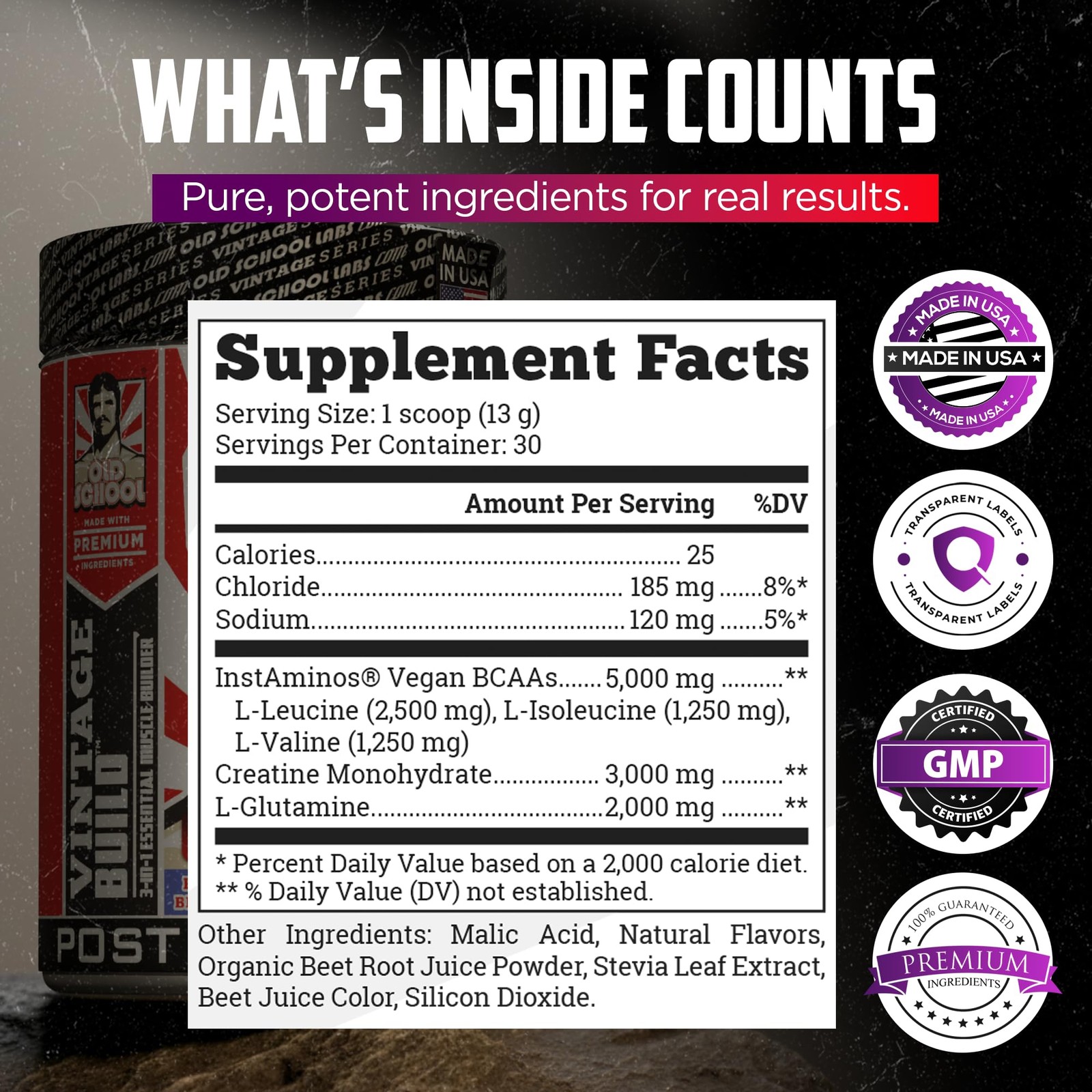 Post-Workout Recovery Powder 30 Servings BCAAs, 3g Creatine – Supports Muscle