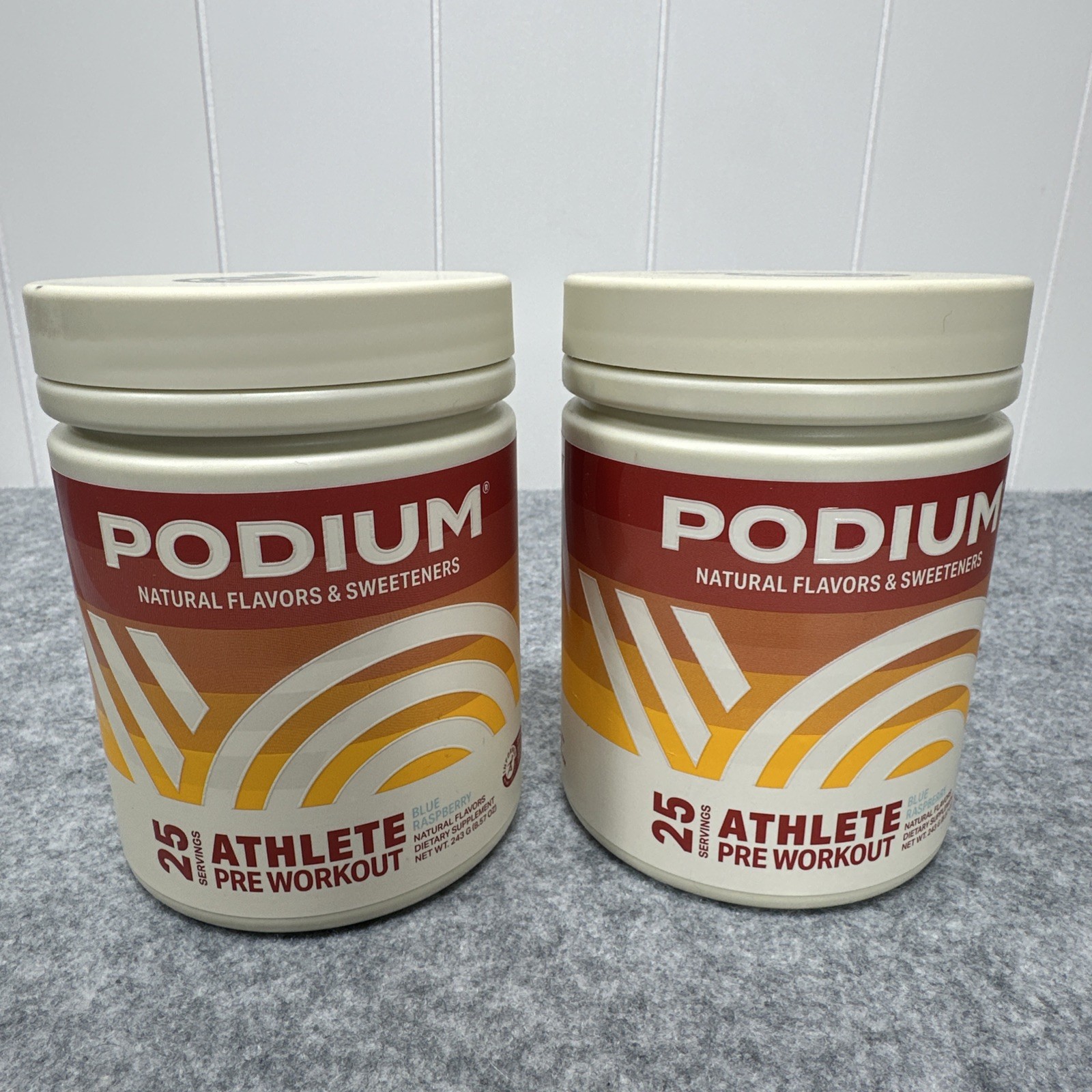 Lot of 2 – PODIUM Athlete Pre Workout Blue Raspberry Exp: 01/26 – Sealed