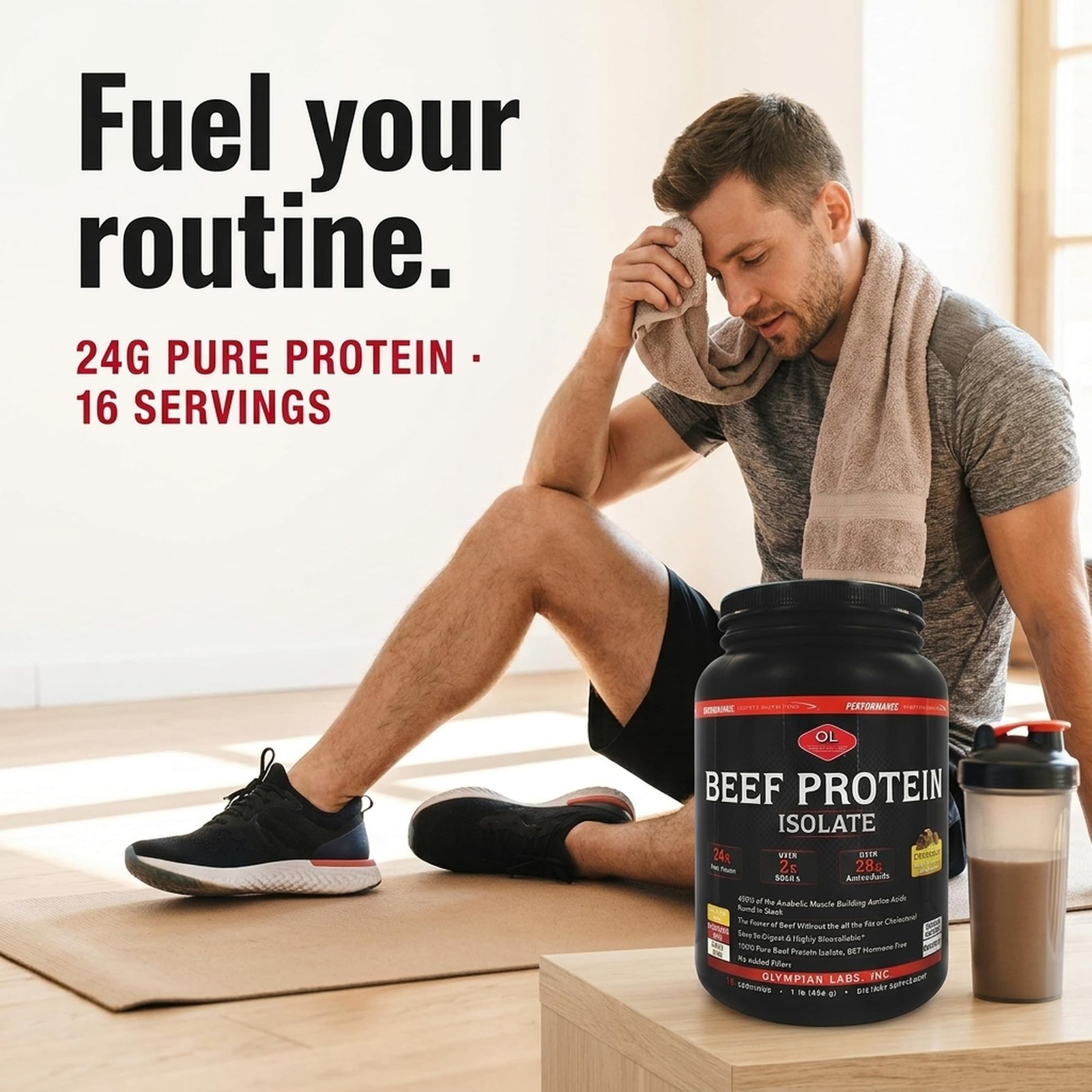 Olympian Labs Beef Protein 1lb Chocolate