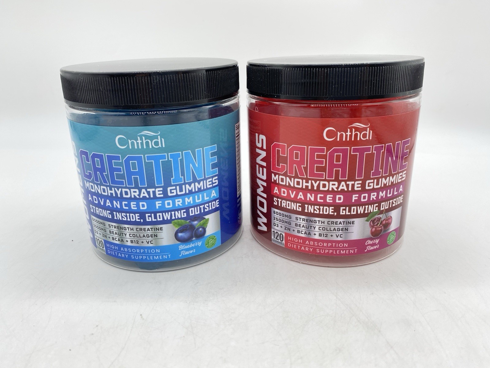 Cnthdi Creatine Monohydrate Gummies Blueberry & Cherry 6000mg 120 Ct. Each
