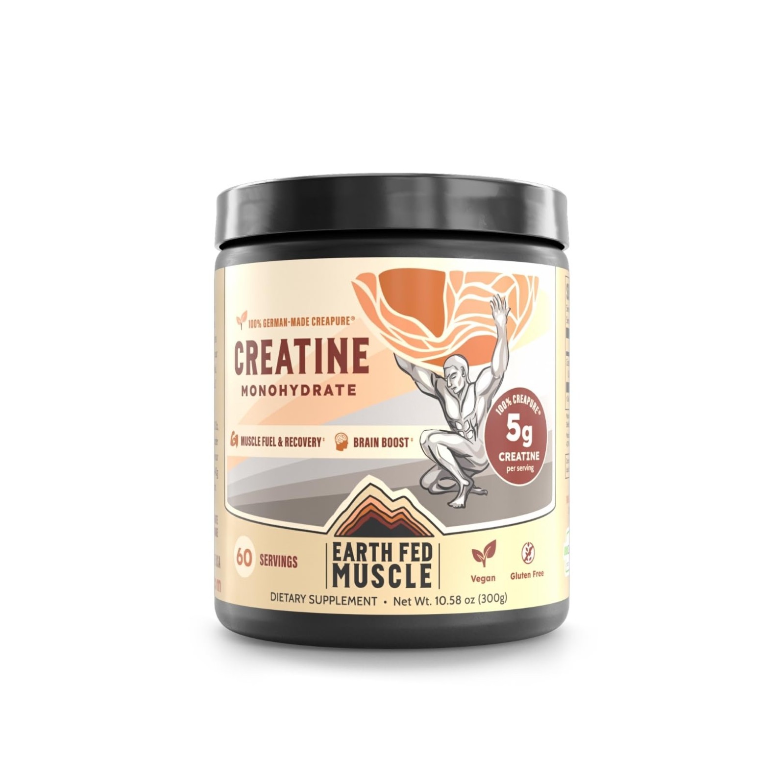 Creatine Monohydrate Powder 300g – 60 Servings, Pure German Creapure, Boost Stre