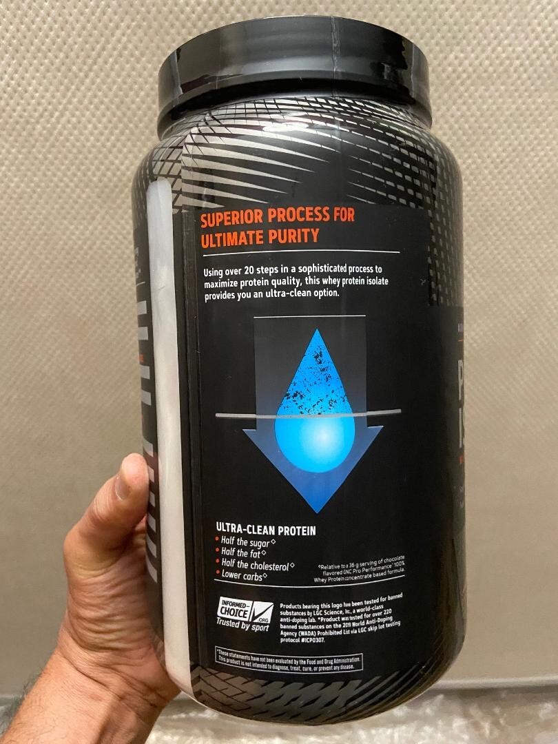 GNC AMP Puro Isolate Micro filtered Whey Protein Isolate 896 Grams, 28 servings