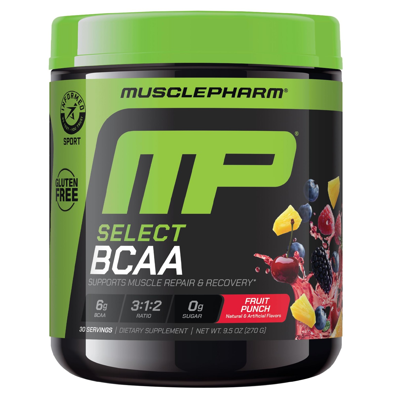 MusclePharm Essentials BCAA Powder, Pre & Post Workout Recovery Drink, Suppor…