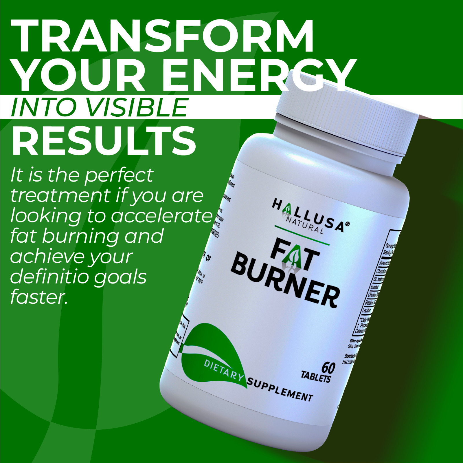 FAT BURNER – Weight Loss* – Metabolism Boost* – Localized Fat – 60 Tab
