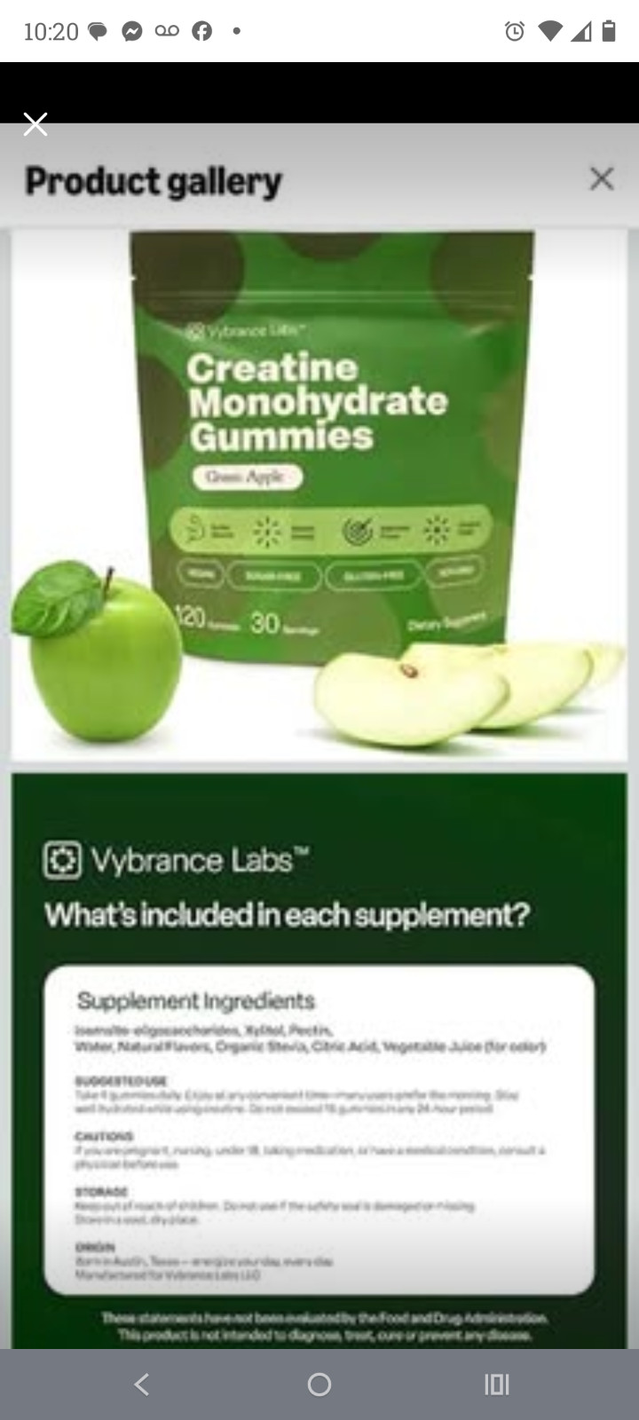 VYBRANCE LABS 3-in-1 Creatine Monohydrate Gummies | 5g Creatine + Taurine + Vita
