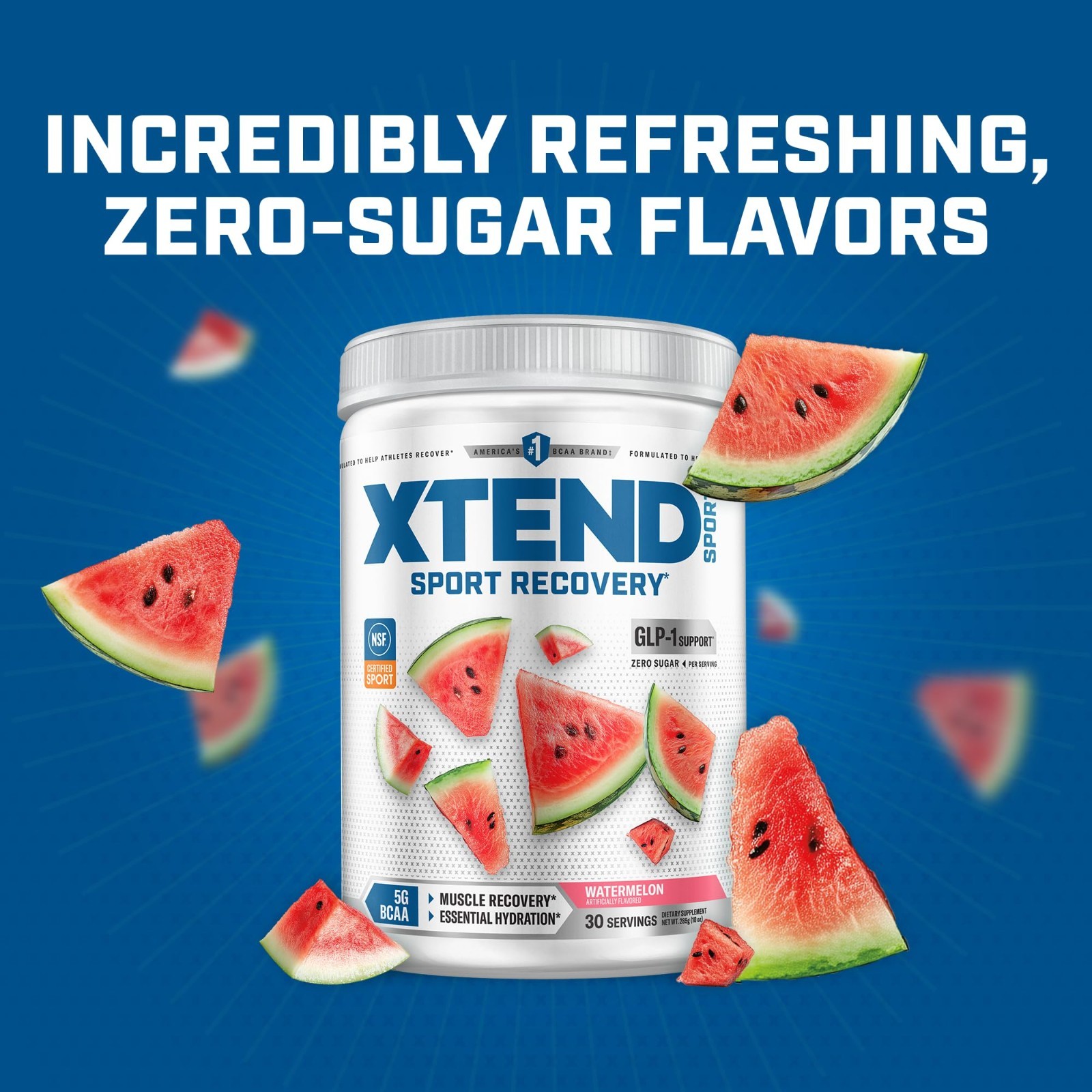 BCAA Powder Watermelon – Electrolyte Recovery & Hydration Drink Mix – 30 Serving