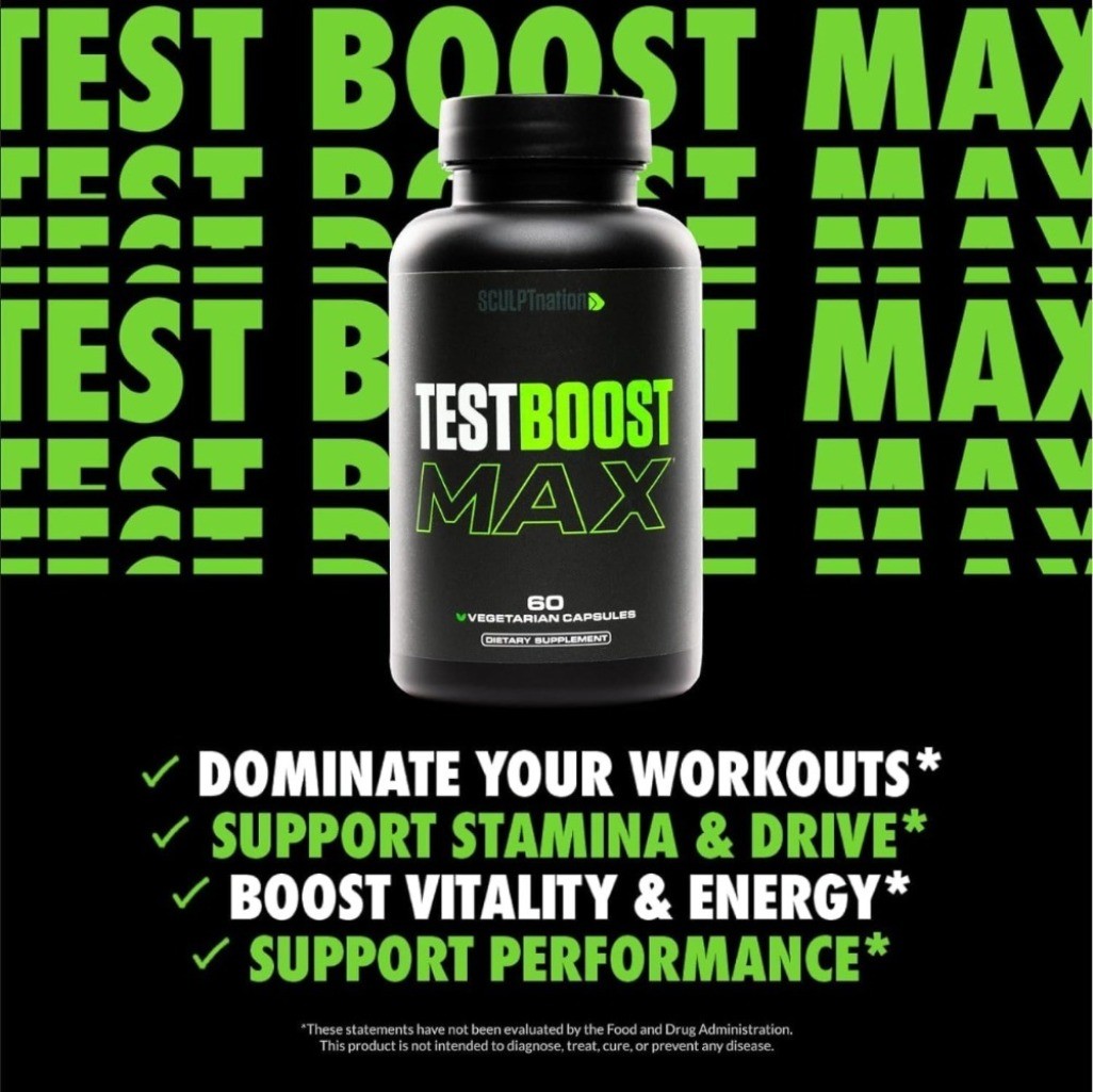 TEST BOOST Max Sculpt nation Testosteron Fat weight Loss Build Muscle Men sealed
