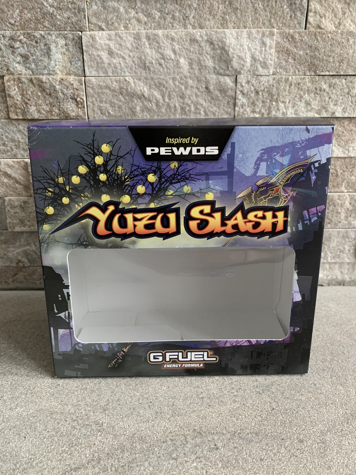 GFUEL collectors box “Yuzu Slash” Pewdiepie G Fuel BOX ONLY + Sticker Pewds