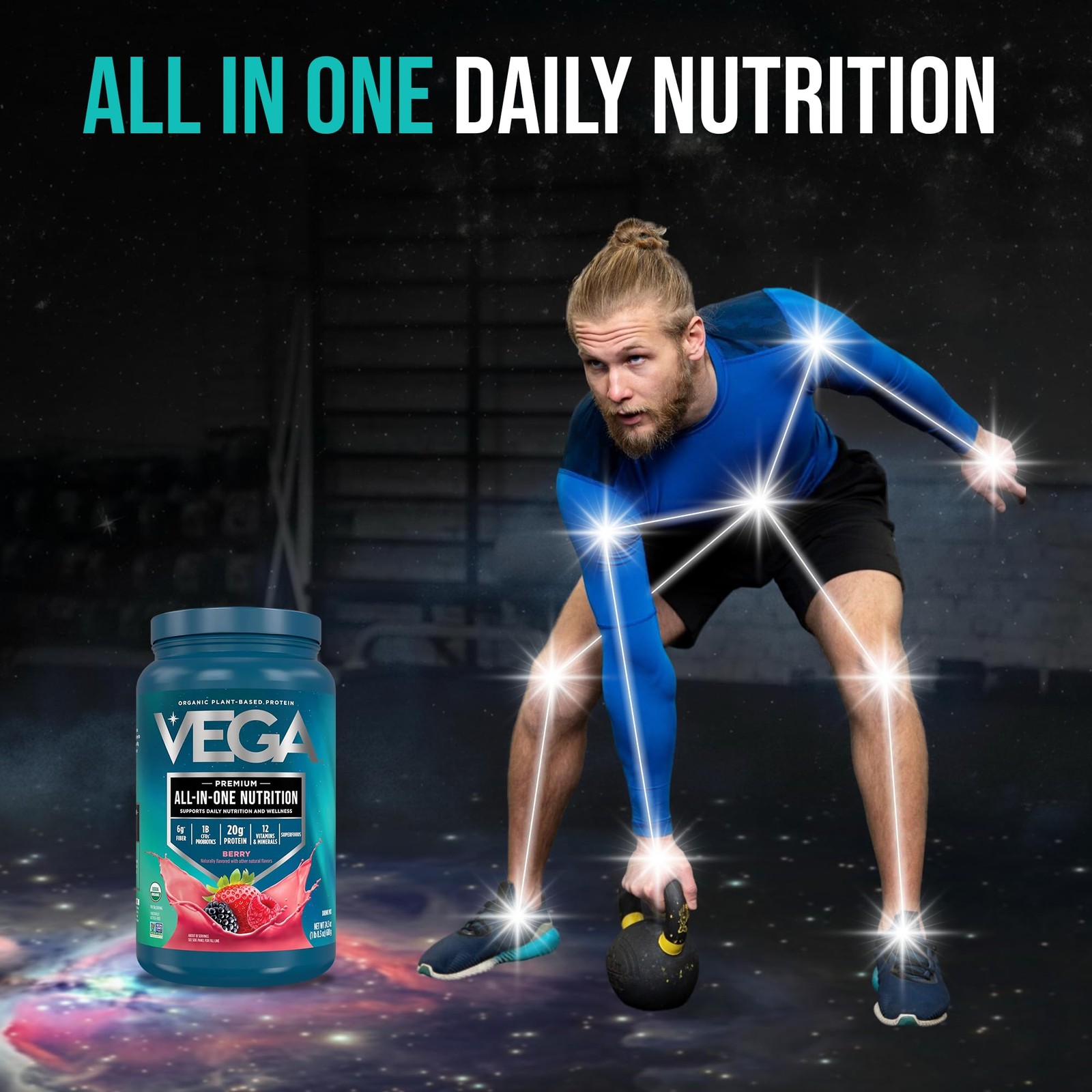 Vega All-in-One Nutrition Organic Vegan 1.52 Pound (Pack of 1),