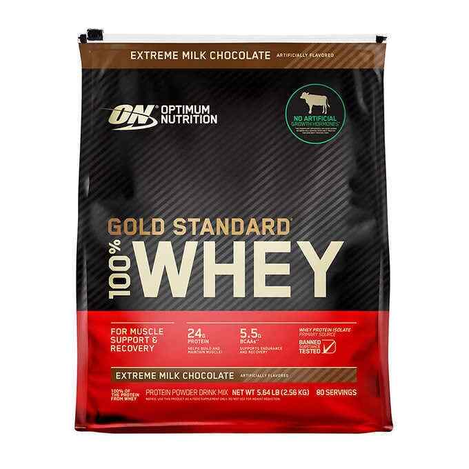 Optimum Nutrition Gold Standard 100% Whey Protein Powder, Extreme Milk , 5.64 lb