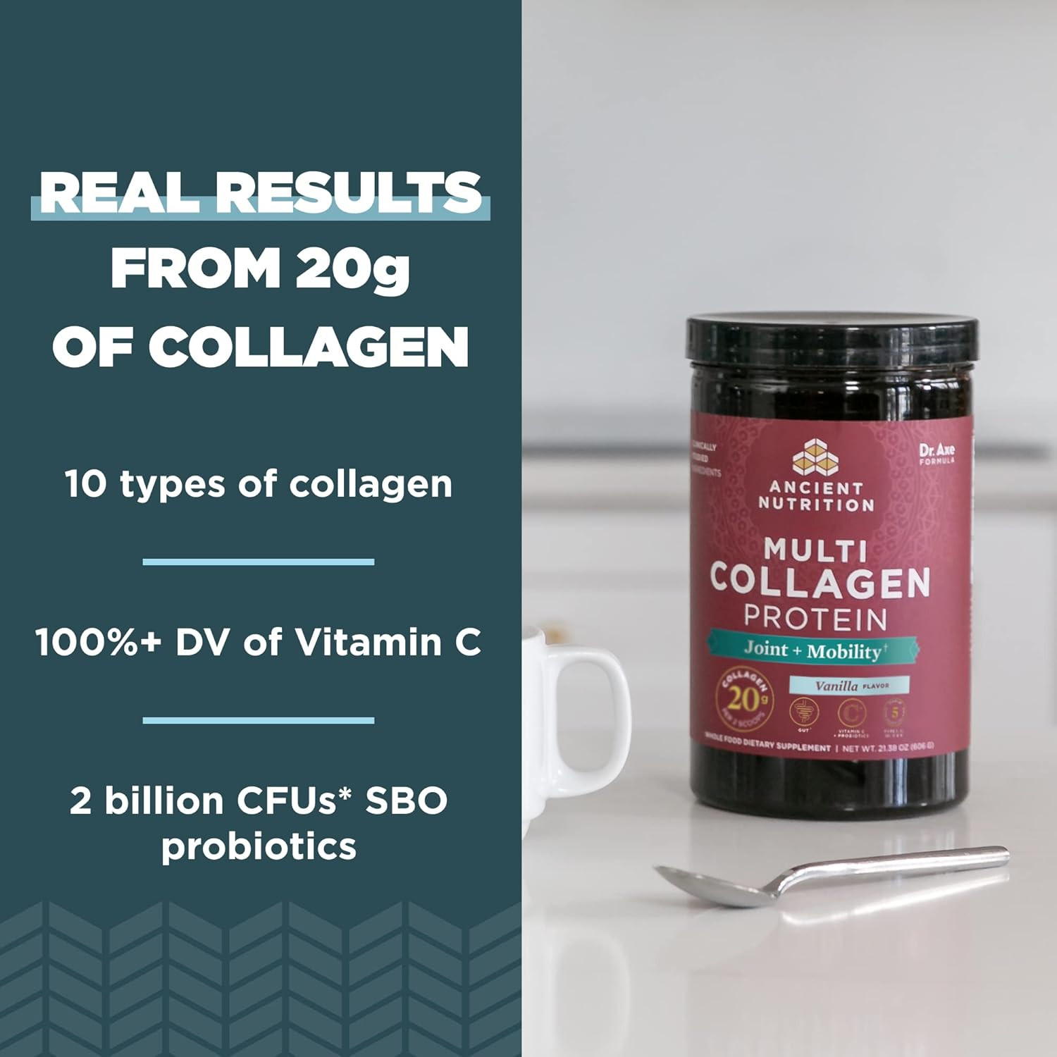 Collagen Powder Protein, Multi Collagen Protein Powder Joint + Mobility, 20 S…