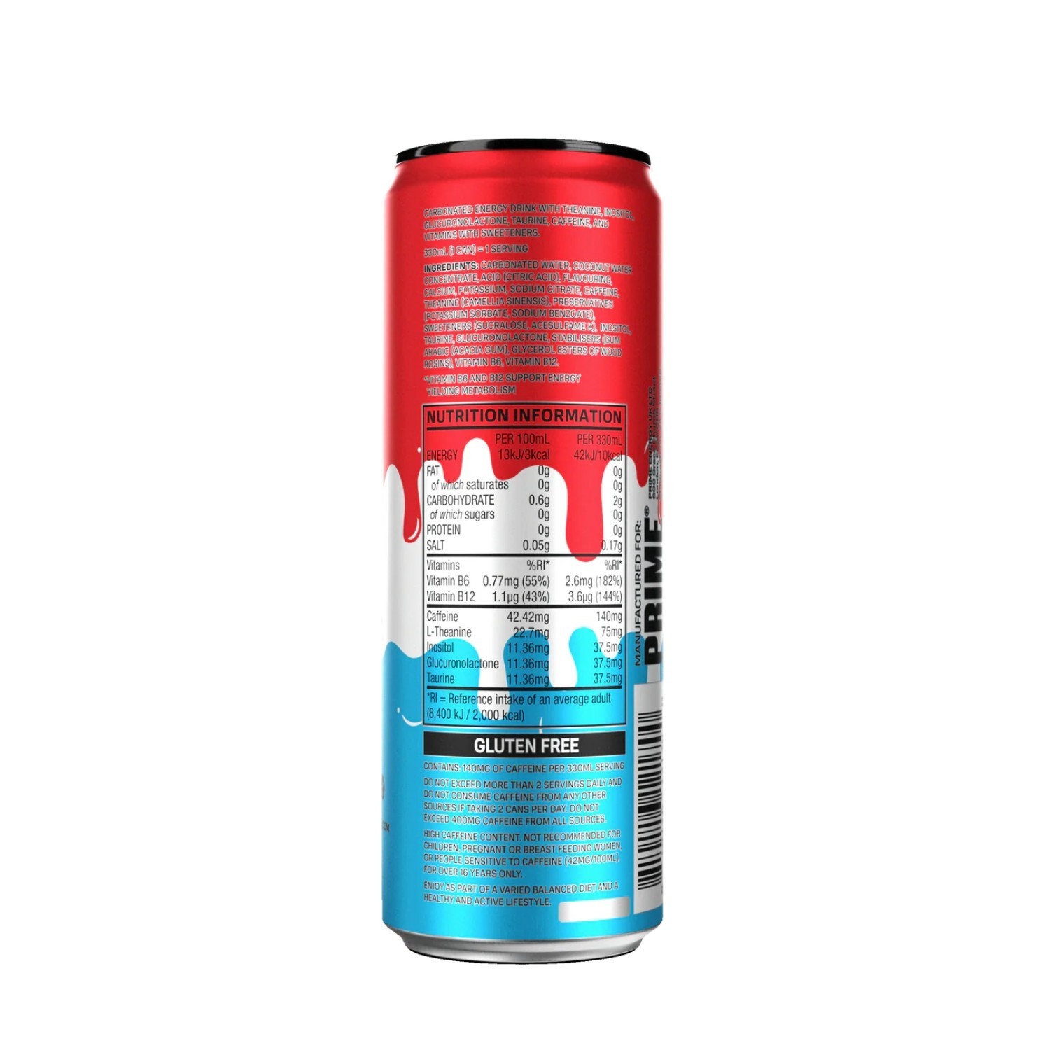 4 pack Prime hydration Energy Drink – Ice Pop naturally flavoured | 12 fl oz