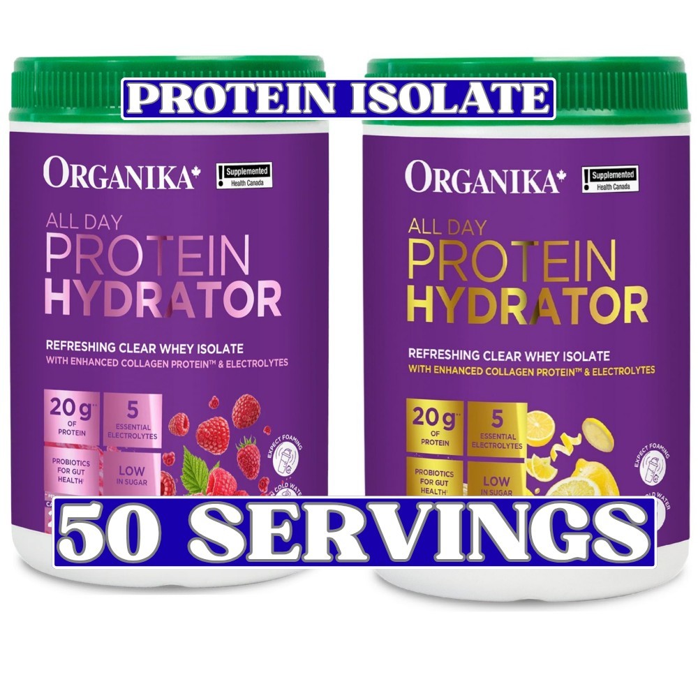 Organika Clear Whey Isolate Protein Hydrator 2-Pack 50 Servings 2 Flavors