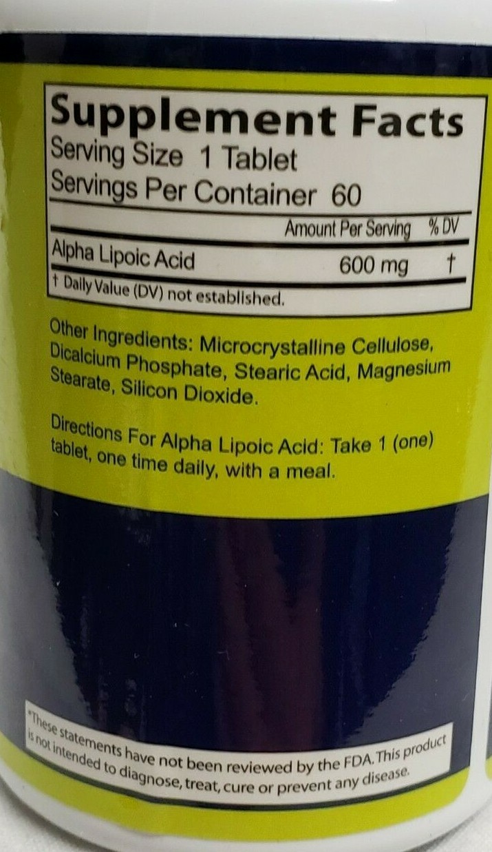 Infinite Labs – ALPHA LIPOIC ACID – 60 Tablets – Expire 4/2025