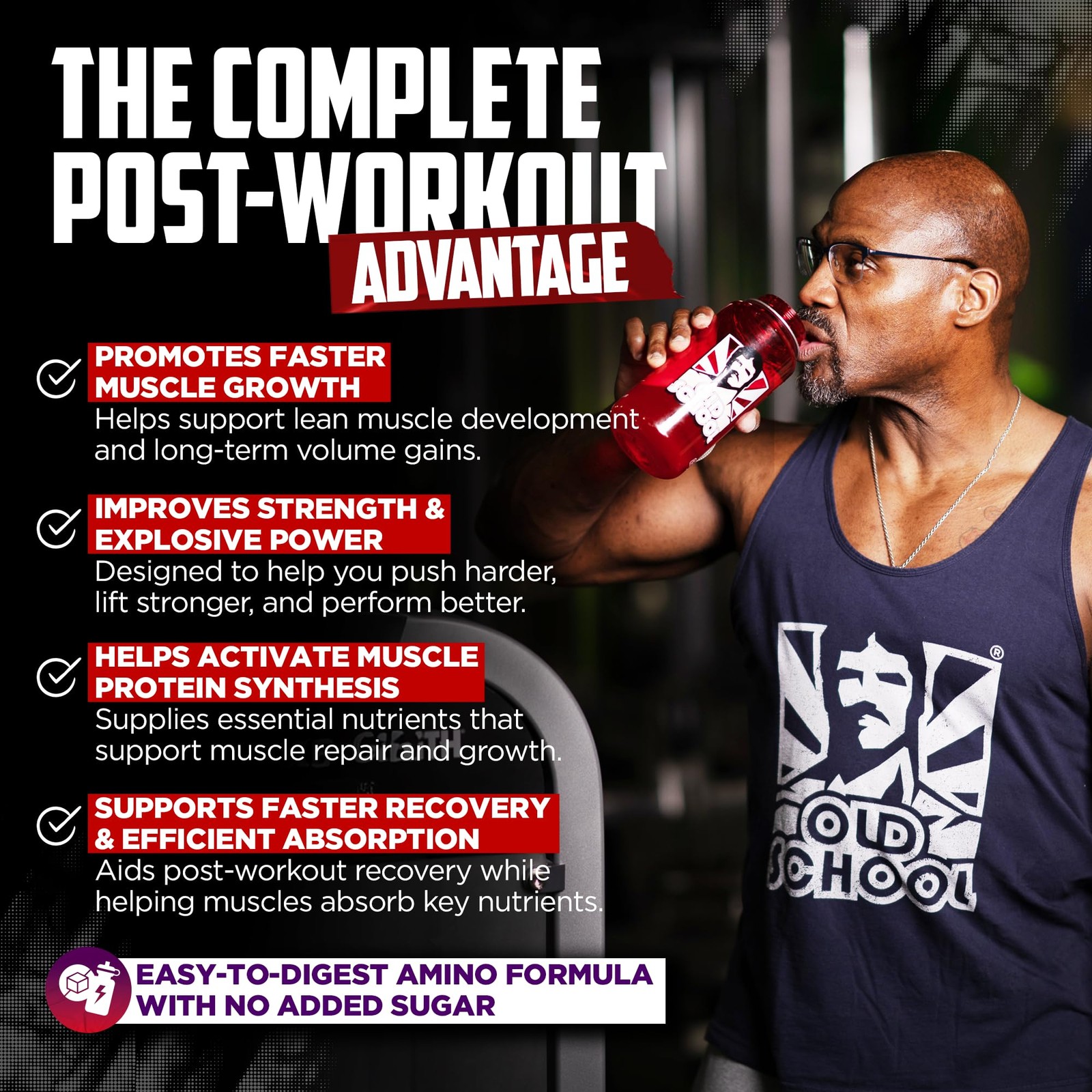 Post-Workout Recovery Powder 30 Servings BCAAs, 3g Creatine – Supports Muscle