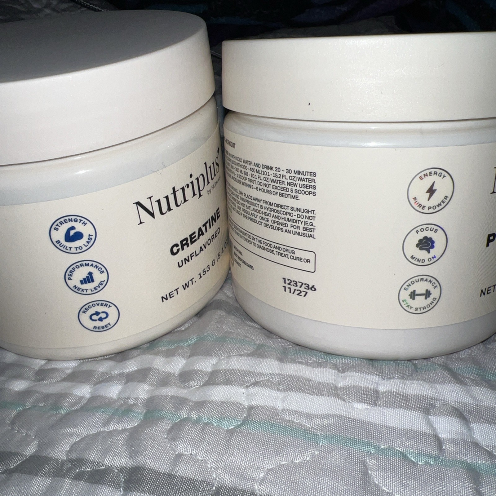 Set Creatine Powder And Pre Workout Powder Farmasi