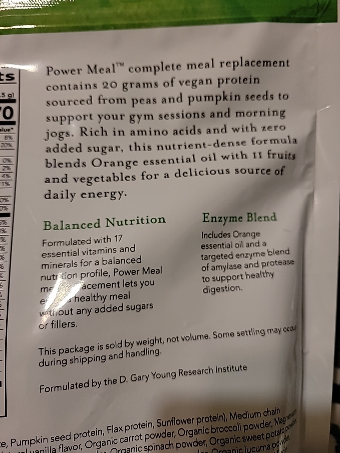 Young Living Essential Oils Power Meal Vegan Meal Replacement