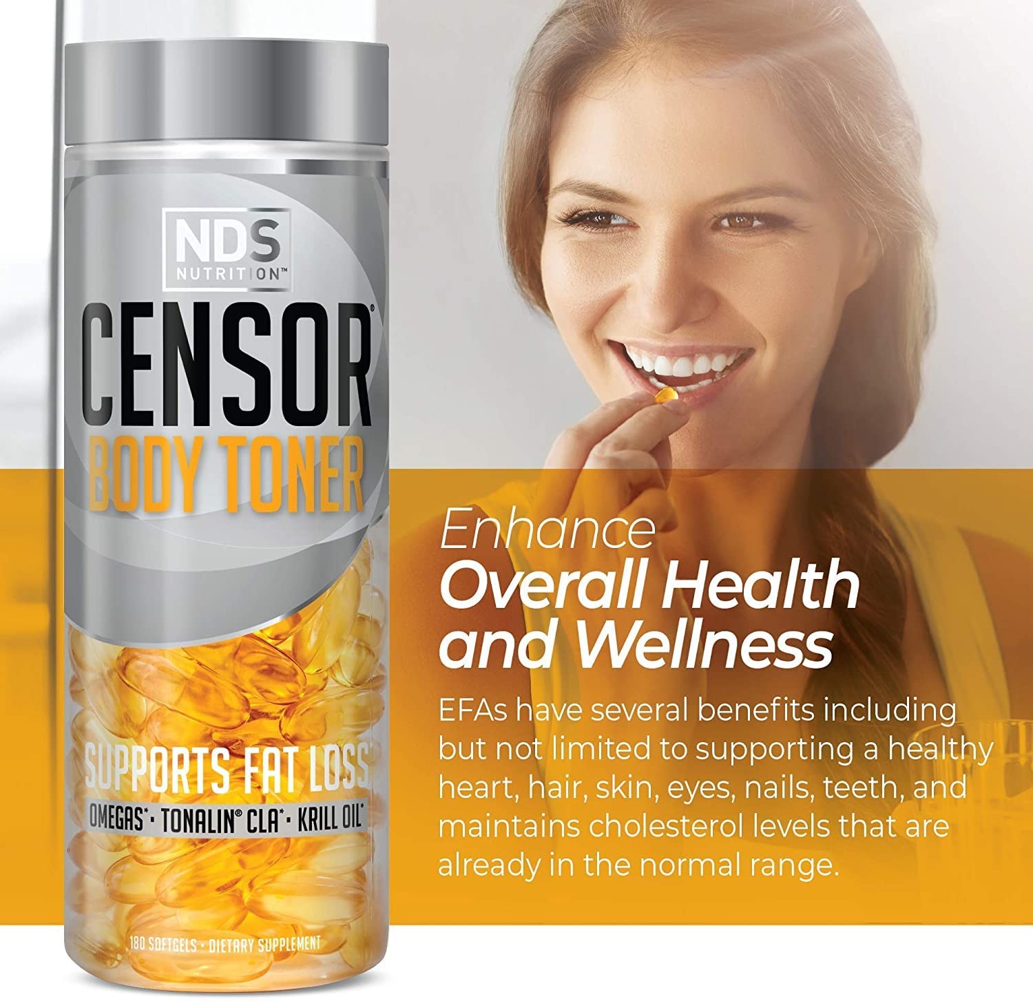Censor NDS Nutrition Fat Loss and Body Toner with CLA, Fish Oil, Safflower an…