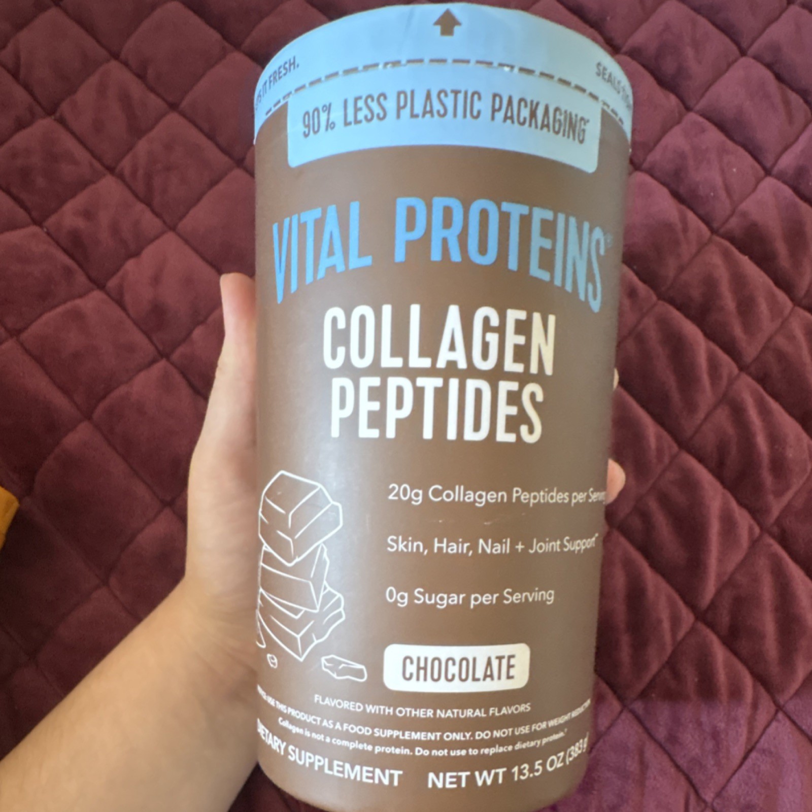 Vital Proteins Collagen Peptides Chocolate Powder 13.5 oz Joint Support GF