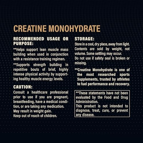 Creatine Monohydrate Powder 1000g 200 Servings Micronized Unflavored
