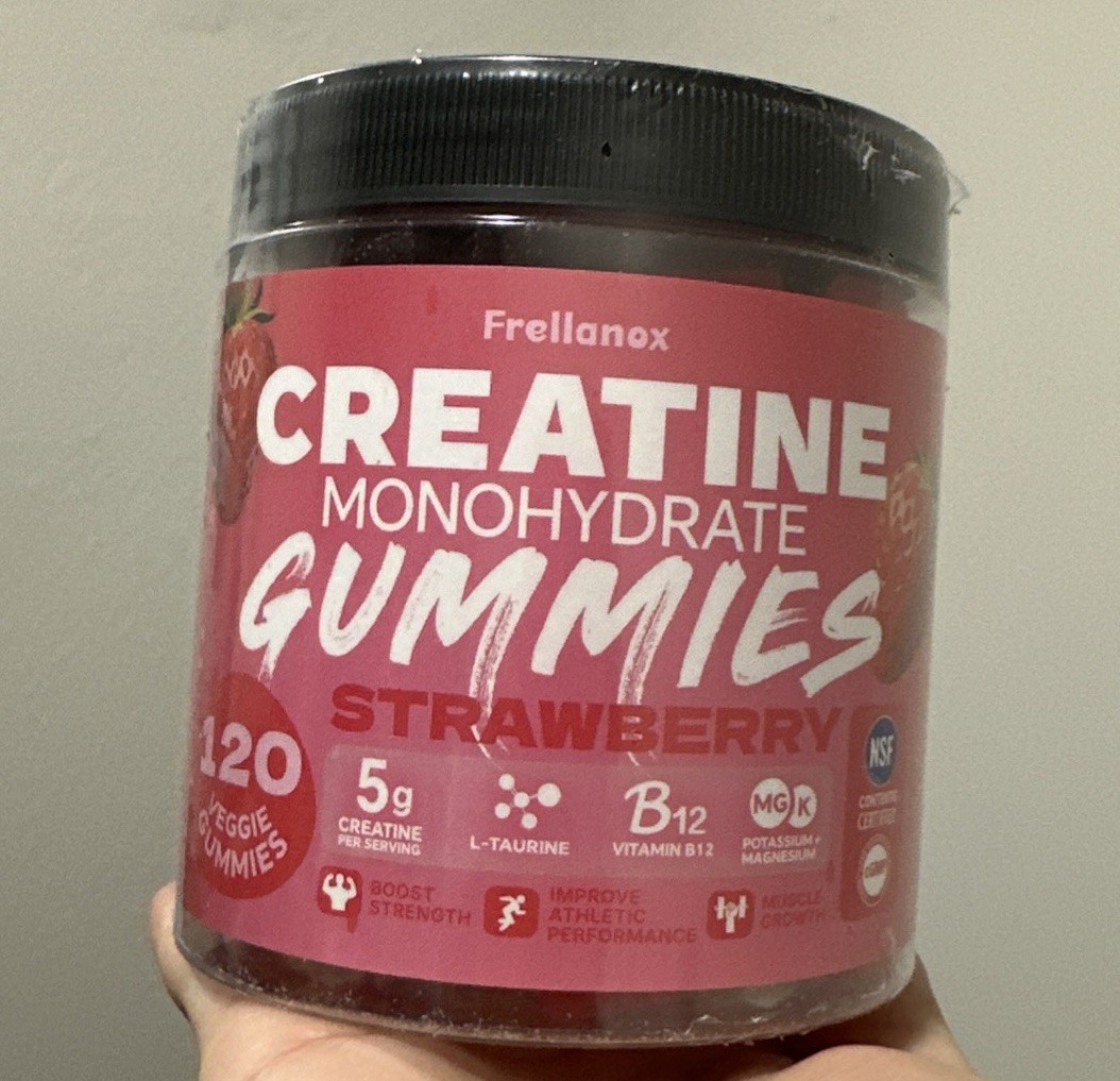 Frellanox Creatine Monohydrate Gummies Strawberry 120ct 5g +B12 Taurine