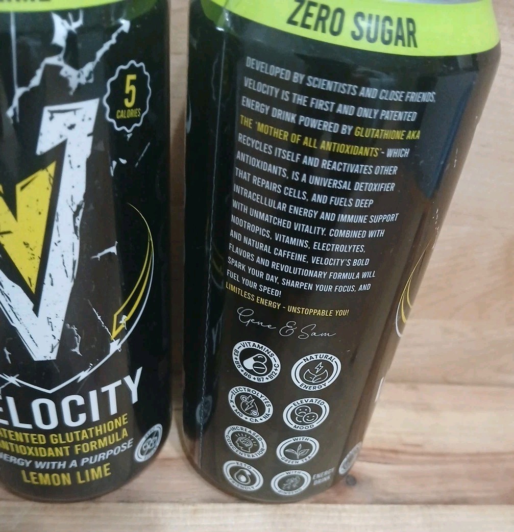 3CT: VELOCITY ENERGY DRINK Patented Glutathione/Antioxidant Formula Orang/Cream